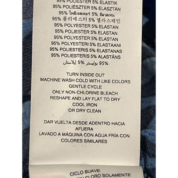 Michael Kors Womens Plus 1X Blue Navy Coral Shell Short Sleeve Scoop Dress New - Picture 10 of 10